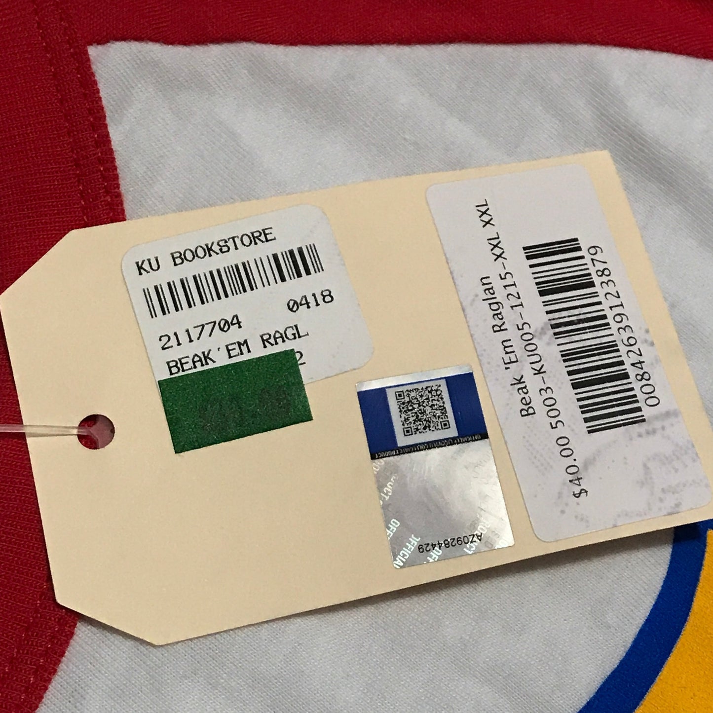 Limited Edition Kansas Jayhawks Mascot Raglan T - 2XL