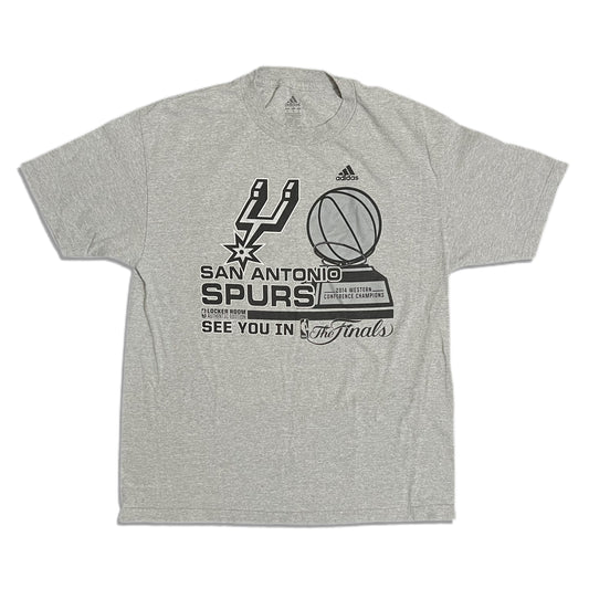 San Antonio Spurs 2014 WCF Champs Locker Room Shirt - L