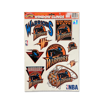 Golden State Warriors Vintage 1997 NBA Logos Window Clings