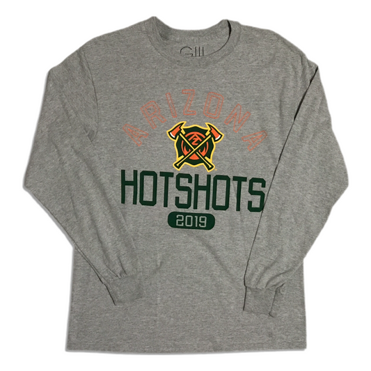 Arizona Hotshots AAF Grey Long Sleeve Shirt - M $
