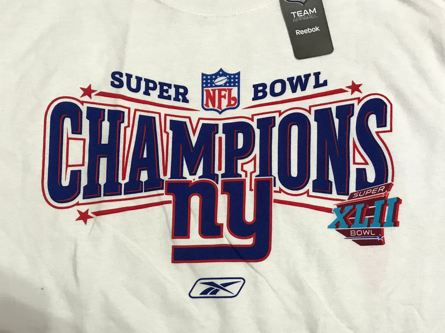New York Giants Super Bowl XLII NFL Champions Shirt - XL