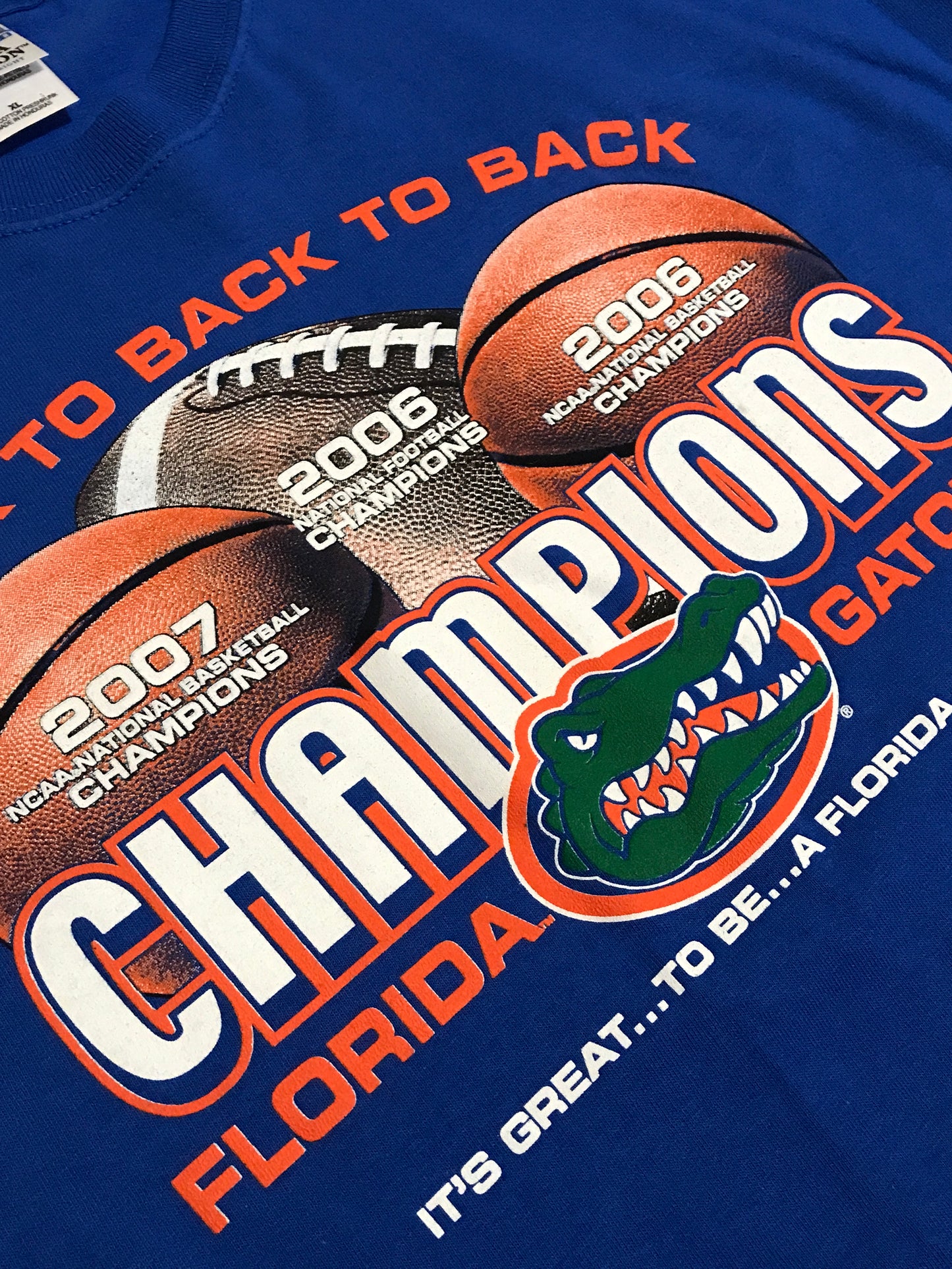 2006 Florida Gators Football & Basketball Champions Shirt - XL