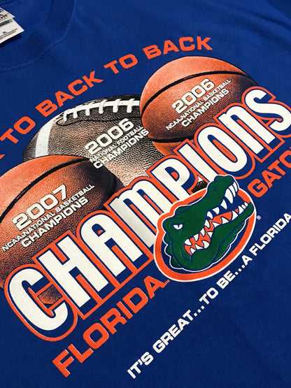 2006 Florida Gators Football & Basketball Champions Shirt - XL