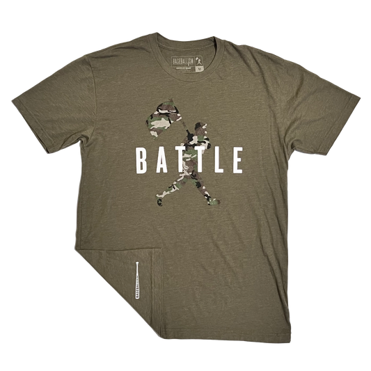 Baseballism Flag Man Battle Camo Shirt - M