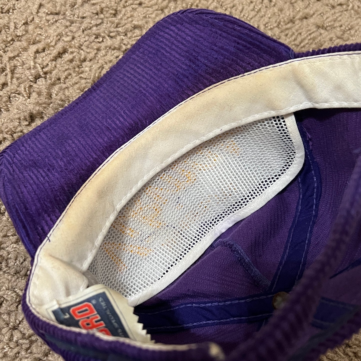 Vintage Minnesota Vikings 90's Purple Corduroy Hat