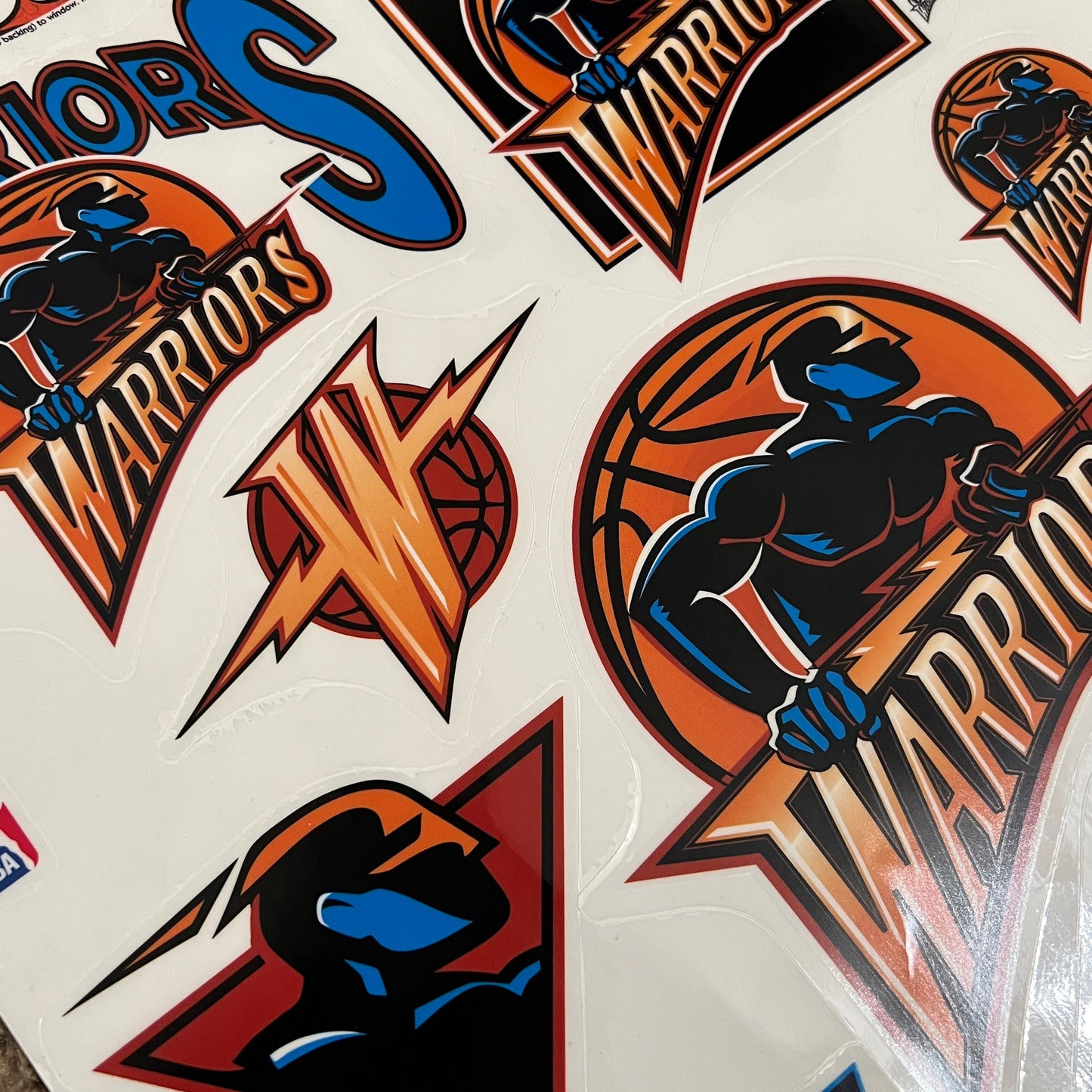 Golden State Warriors Vintage 1997 NBA Logos Window Clings