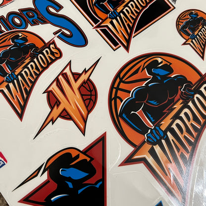 Golden State Warriors Vintage 1997 NBA Logos Window Clings