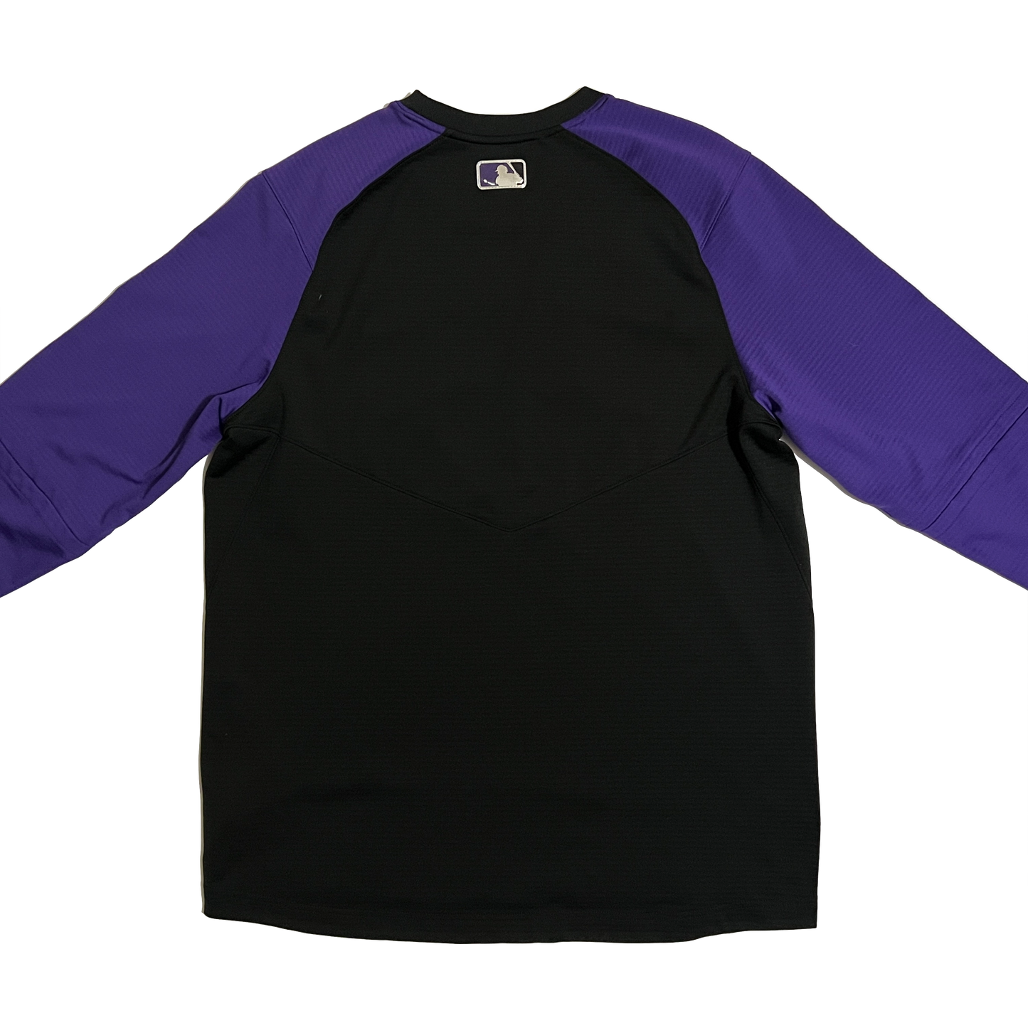 Colorado Rockies Team Issued Pregame Performance Raglan Pullover Sweatshirt - L