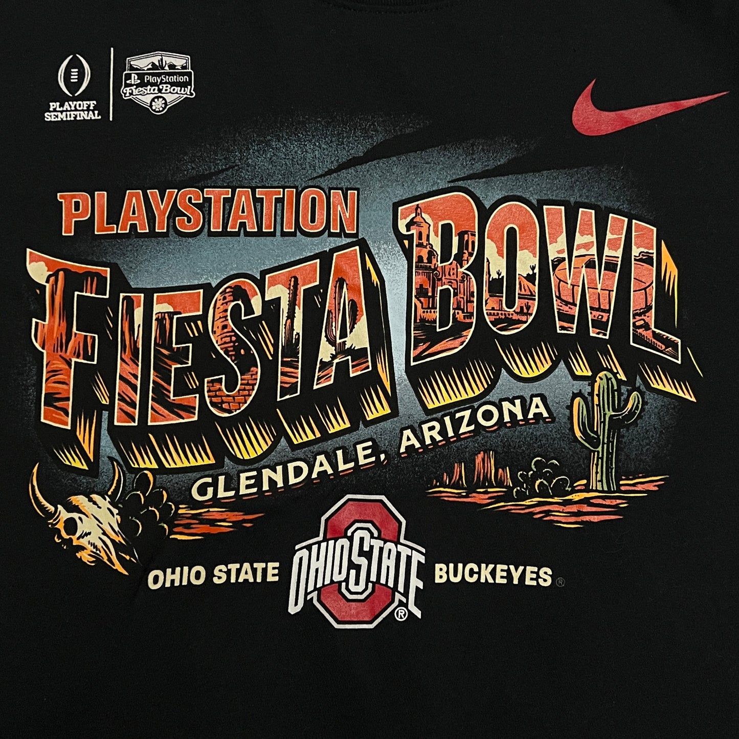 Ohio State Buckeyes Nike CFP 2019 Fiesta Bowl Bound Illustrations Shirt - M