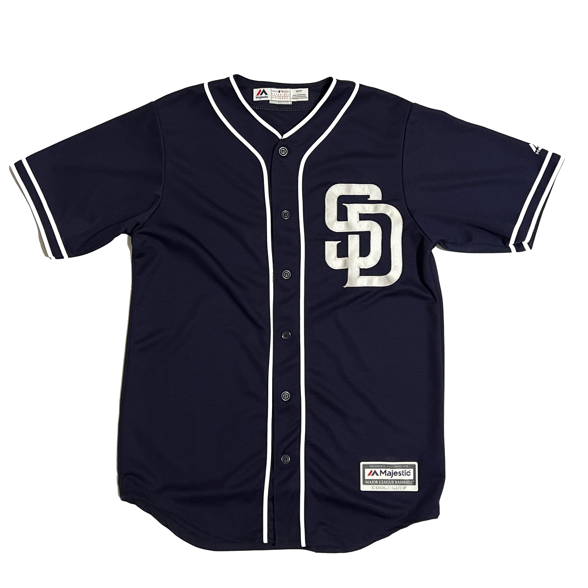 Men's San Diego Padres Majestic Navy Alternate Official Cool Base Jersey