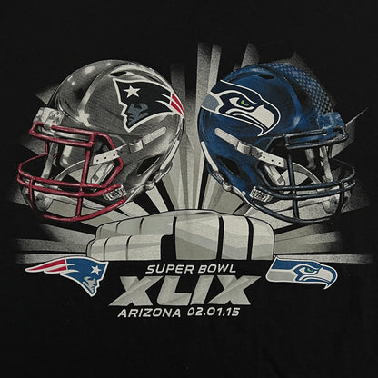 Super Bowl XLIX Patriots vs Seahawks Shirt - M