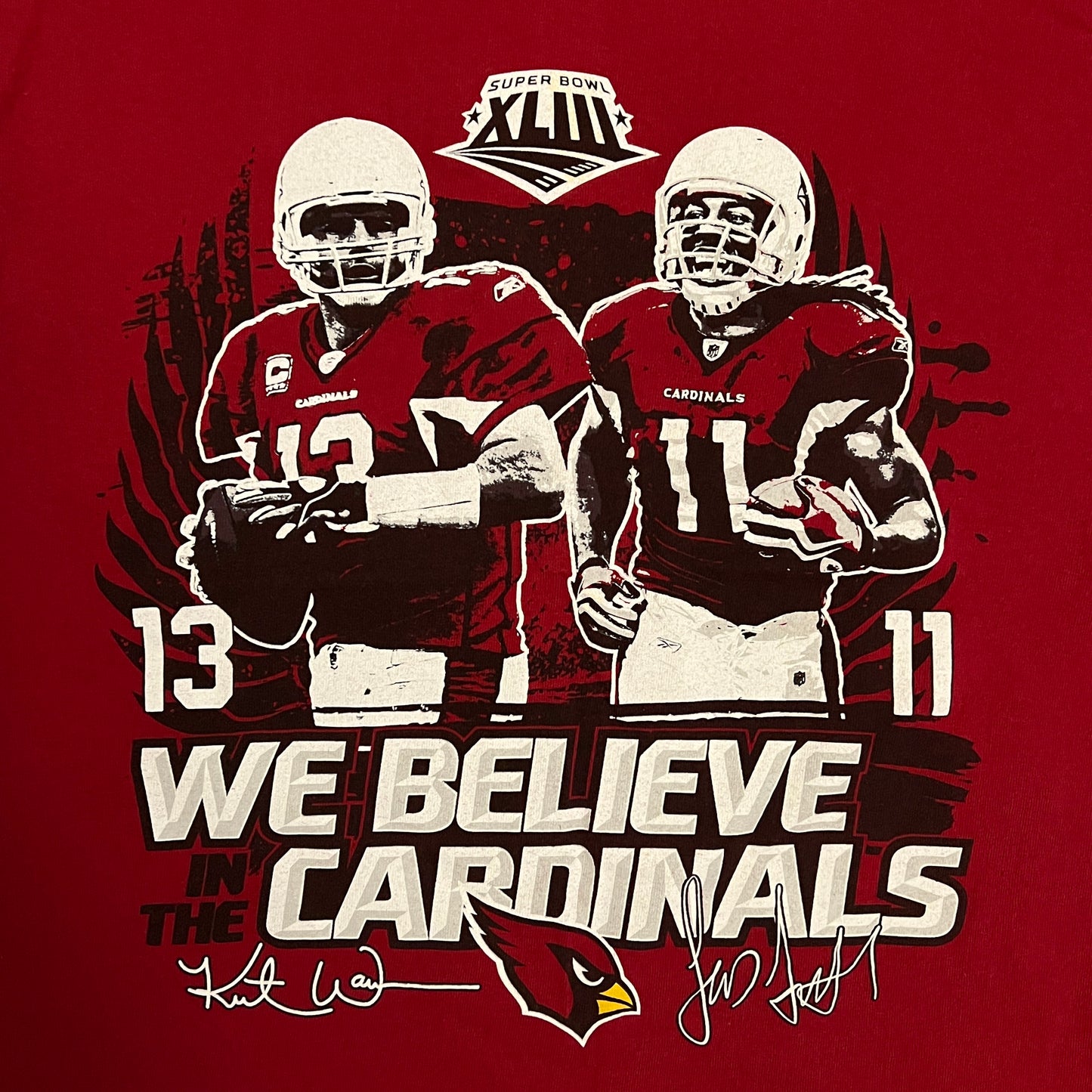 Kurt Warner & Larry Fitzgerald Super Bowl XLIII Shirt - M