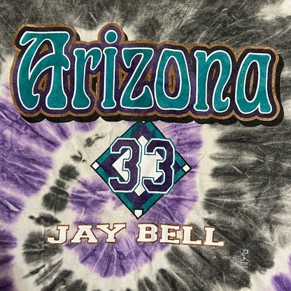 Vintage 2000 Jay Bell Arizona Diamondbacks Tie Dye Shirt - XL