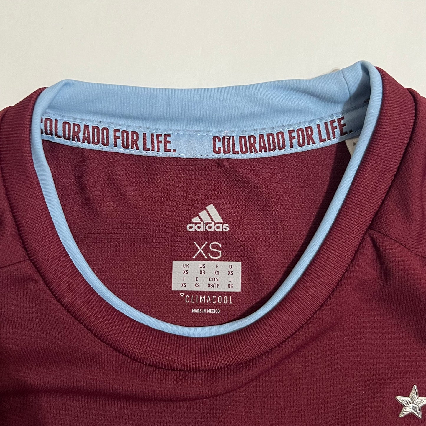 Colorado Rapids Burgundy MLS Adidas Climacool Jersey - XS