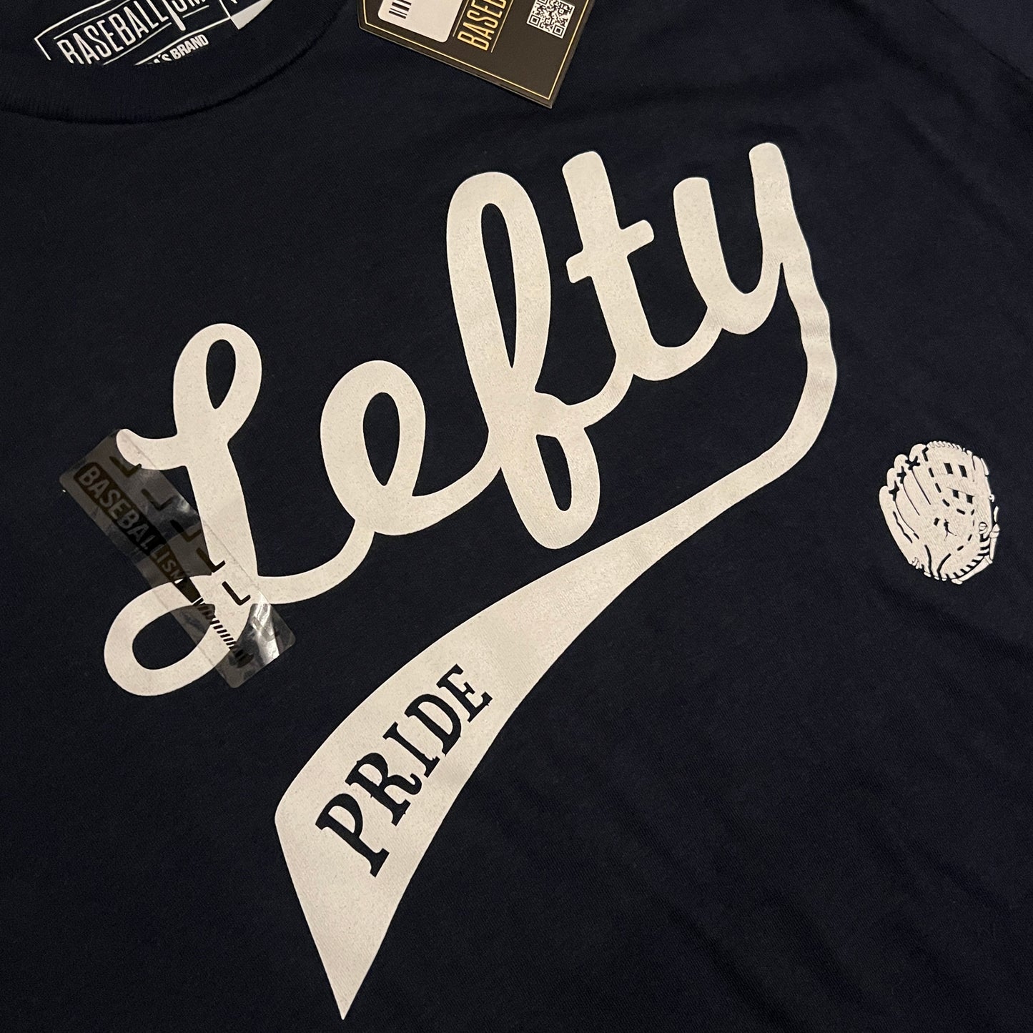 Baseballism Lefty Pride Navy Blue Shirt - L