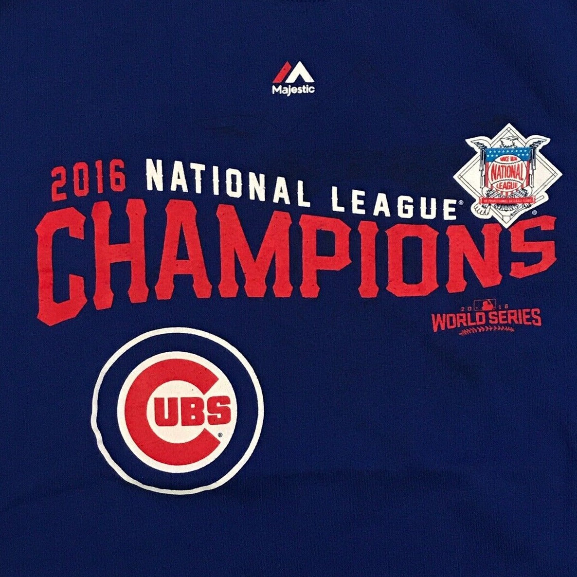 Chicago Cubs 2016 World Series Majestic Shirt - M $