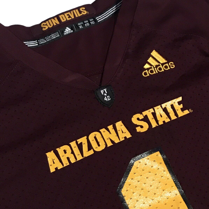 Arizona State Adidas Maroon Football Jersey - YXL
