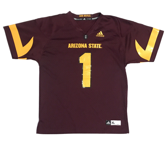 Arizona State Adidas Maroon Football Jersey - YXL