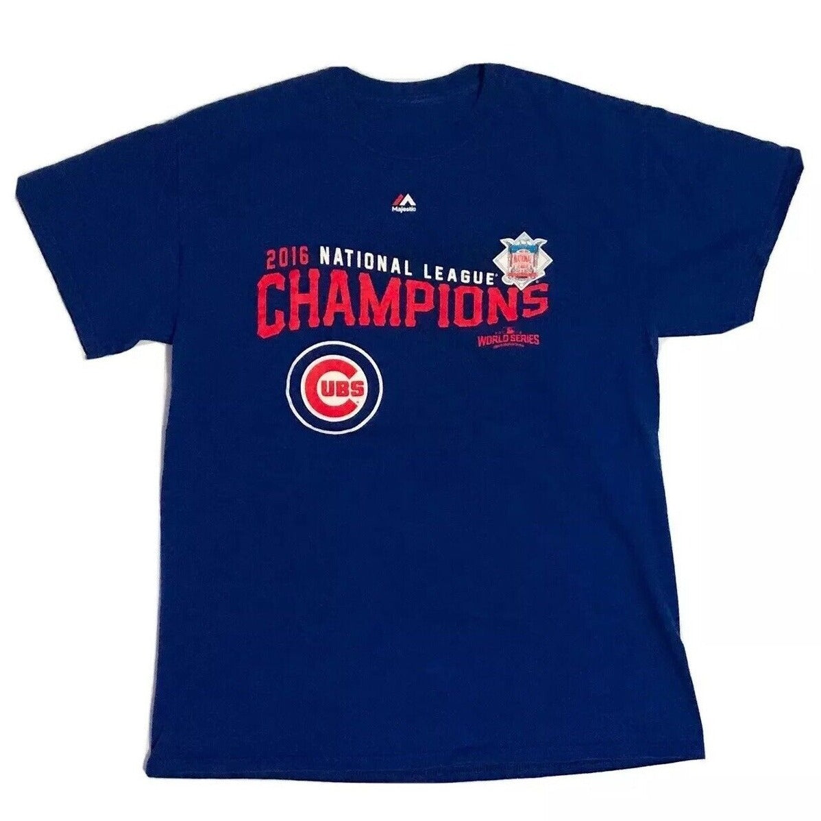 Chicago Cubs 2016 World Series Majestic Shirt - M $